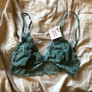 Teal lace bralette from Frankie Phoenix
